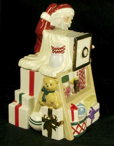 Lenox Home For The Holidays Musical Santa Christmas Candy/Cookie Jar Box (HH) - Picture 7 of 12