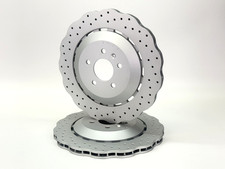 FOR AUDI RS7 C7 2013-18 PERFORMANCE REAR WAVEY DRILLED BRAKE DISC 356mm