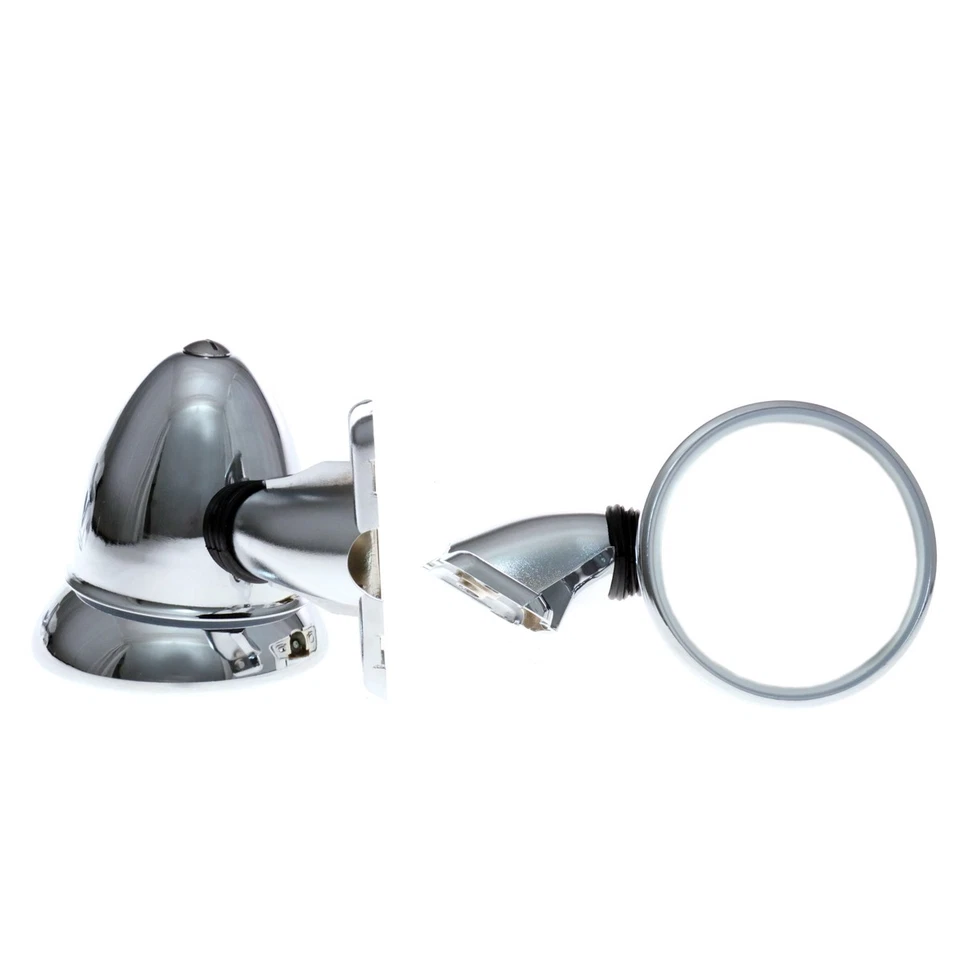 FIAT 127 FIAT 1300 FIAT 1500 4" ESTILO BALA PAR CHOME ESPEJO RETROVISOR PUERTA 2 PIEZAS Foto 3 de 4