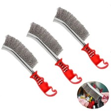 3PC Heavy Duty Wire Hand Brush Stainless Steel Bristles Rust Paint Metal Removal