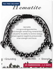 Healing Crystal Bracelet for Women 8mm Natural Stone Crystal Beaded Bracelets Ad
