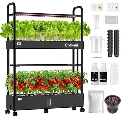 Growell 32 Pod Hydroponic Growing System with 2 Light Modes