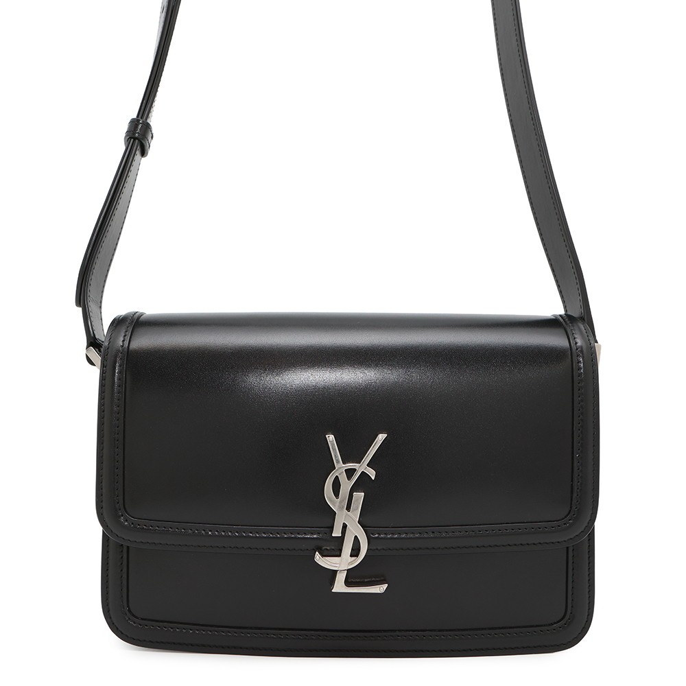 Borsa a tracolla SAINT LAURENT PARIS Solferino taglia media pelle nera 711039