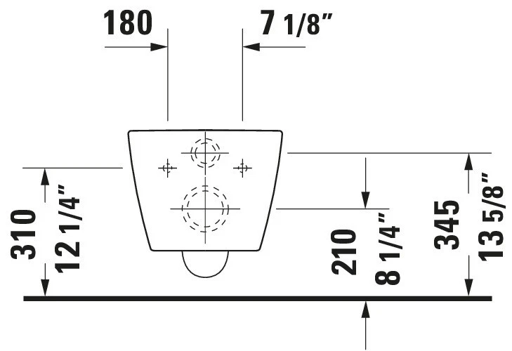 Esmalte higiênico branco Duravit 253009 ME by Starck vaso sanitário de parede - leve desgaste - Imagem 2 de 4