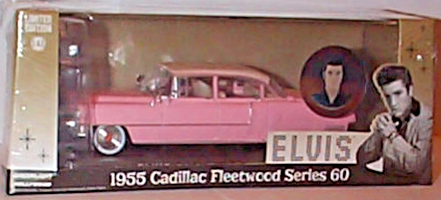 Greenlight 1/43 Scale 86436 - Elvis 1955 Cadillac Fleetwood S60 - Pink/White NEW