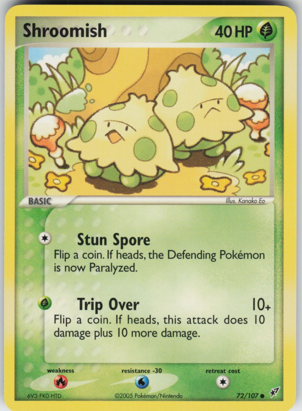 Pokemon TCG Shroomish 72/107 Deoxys Common card Normal NM