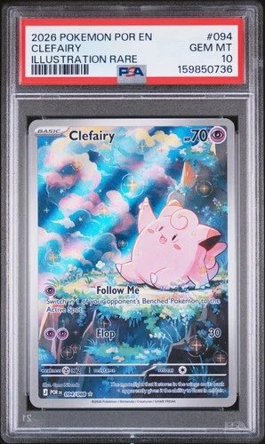 2026 POKEMON POR EN-PERFECT ORDER ILLUSTRATION RARE #094 CLEFAIRY PSA 10