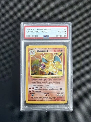 PSA 4 Charizard Holo 1999 Base Set #4 Vintage Pokémon Classic – Nice Eye Appeal