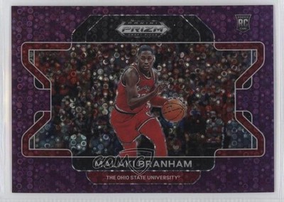 2022 Panini Prizm Draft Picks Purple Circles 37/50 Malaki Branham Rookie RC a8r