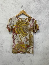 Salvatore Ferragamo Silk T-Shirt Blouse Print Vintage