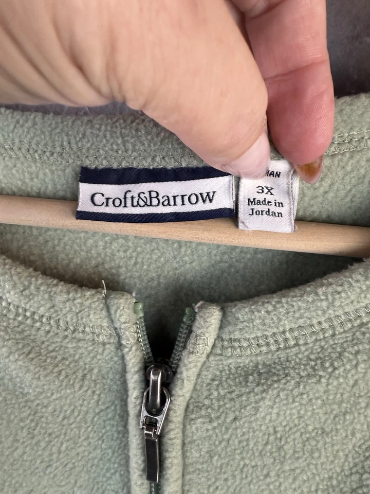 Chaqueta polar vintage Croft And Barrow para mujer talla 3X savia muñecos de nieve vacaciones de invierno Foto 3 de 4