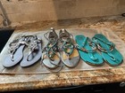LOT Of 3 DV By Dolce Vita Flat Size 9 Sandals Metal Embellishments — photo 1