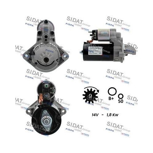 Démarreur Sidat S12BH0090A2 pour résoudre les problèmes d'allumage Bmw