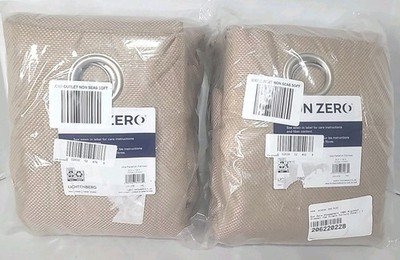 2 Panel Sun Zero Atmosphere Grommet Top 100% Blackout Curtain  50''X108'' Taupe 