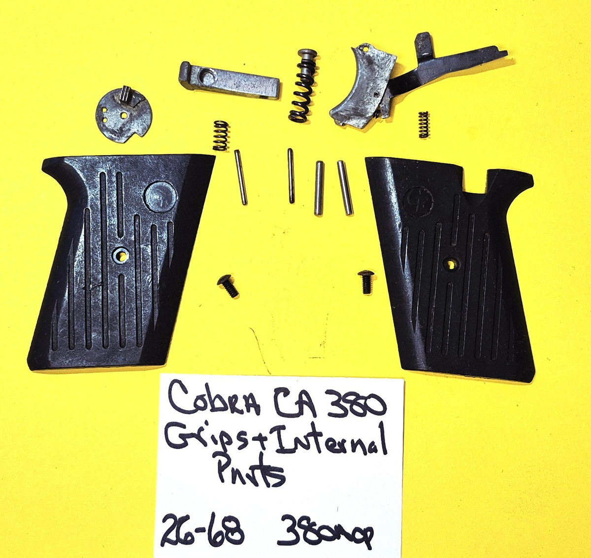 Cobra CA 380 GRIPS, TRIGGER, SAFETY, MAG RELEASE PINS, 26-68 | eBay