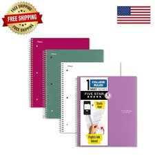 Durable Water-Resistant Spiral Notebook Set - 100 Sheets, 8.5" x 11", 4 Colors