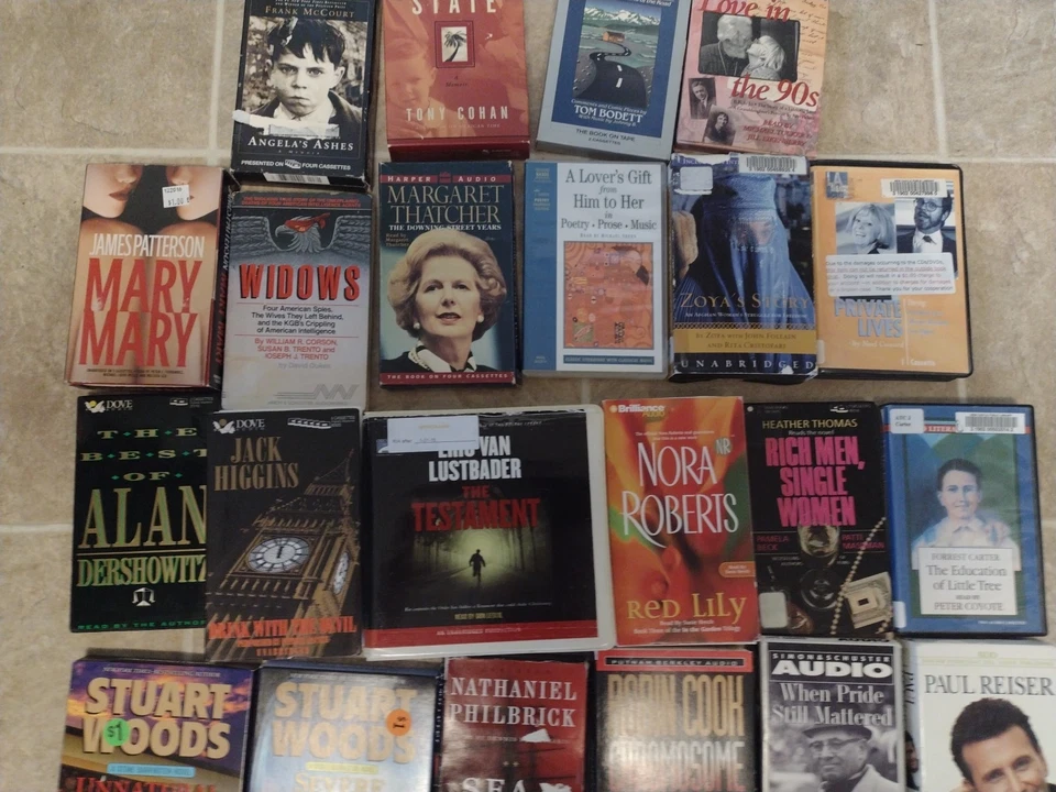 Mixed Audiobook Lot of 27 Audio Books on cassette tape Fiction Non-fiction Bio - Image 3 of 4