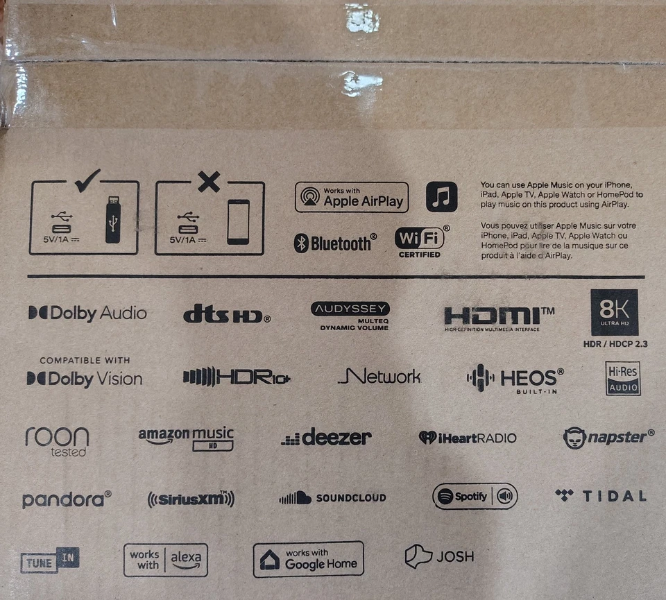 Denon AVR-S670H 75W 5.2-Ch 8K Home Theater Receiver - Brand New & Sealed in Box - Image 3 of 4