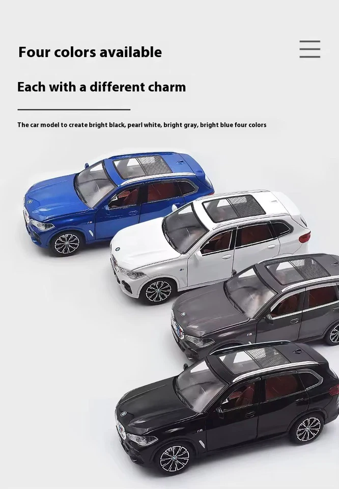 New 1:24 Alloy Die-cast The X5 Simulation Model Car Gift Sound Toy Gift Car UK - Image 2 of 4