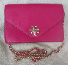 Tory Burch Fuchsia/Gold Leather Kira Envelope Flap Chain Bag