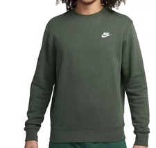 Nike Sportswear Club Fleece Crewneck Sweatshirt Mens M Olive Green Fir 310