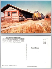 Durand Wisconsin Chippewa River Railroad Depot Postcard