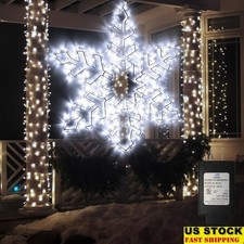 Super Large Christmas Snowflake Lights Outdoor Timer Waterproof LED Decorations