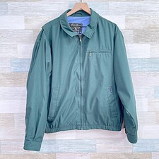 Eddie Bauer Vintage 90s Windbreaker Bomber Jacket Green Full Zip Mens Medium