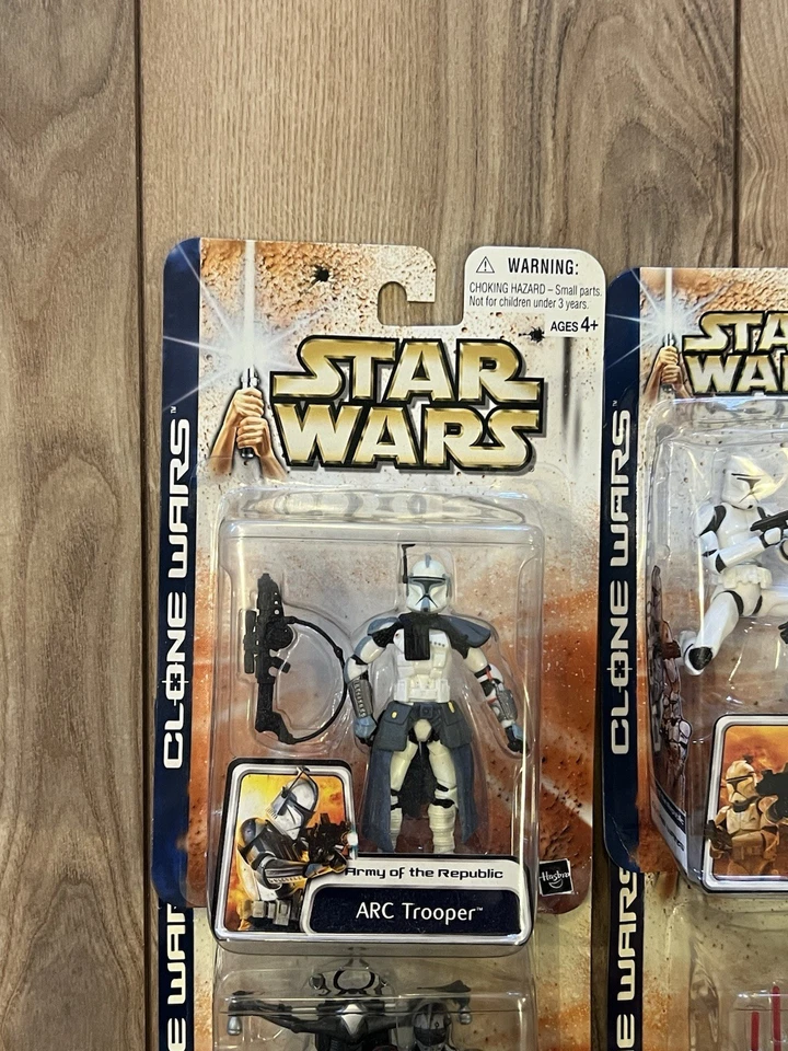 Lote de 7 bonecos de ação 2003 Star Wars Clone Wars novo em folha Droid Army - Imagem 2 de 4
