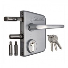 Serrure portail battant à cylindre pour profil 60 à 80 mm - LAKQ 40 alu LOCINOX