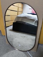 Sensio Nebula Oval Bronze Heated Bathroom Mirror with LED Lights 500 x 800mm