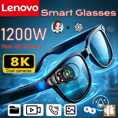  8K Smart Glasses Bluetooth Sonnenbrille, Wireless Kamera Audio Audiobrille 