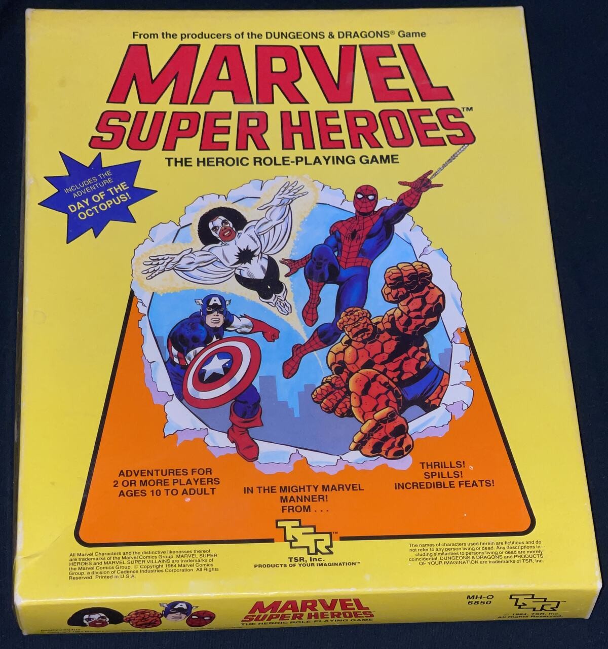 MARVEL SUPER HEROES ROLE PLAYING GAME RPG BOX SET TSR 1984 MH-O 6850 | eBay
