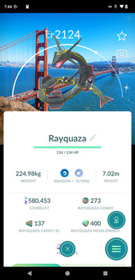   Shiny Rayquaza  - San Francisco Background | Tr de 20K | P T C  