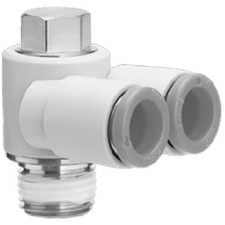 1 pc SMC CORPORATION KQ2Z07-35AS Branch Union Elbow Fitting,male,1/4" tube,1/4N