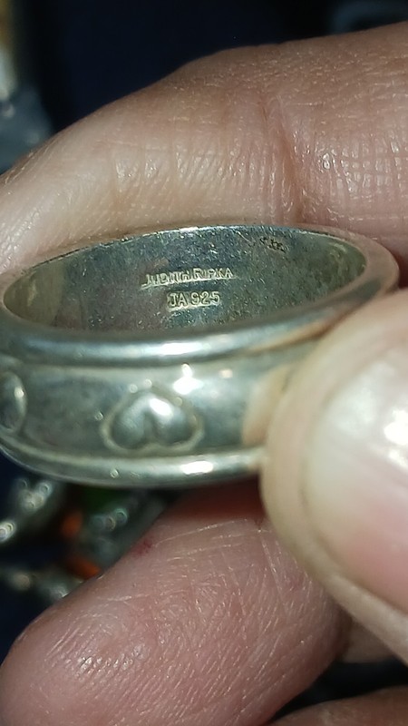JUDITH RIPKA 925 Sterling Silver Band Ring Size 10...need cleaning