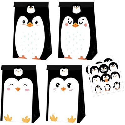 Party Favor Bags Penguin Design Babyshower Birthday Decor 12 Stück Partydeko