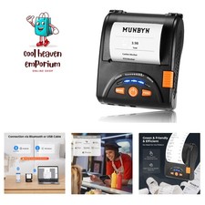 Portable 58mm Mini Bluetooth Thermal Printer - Long Battery Life  Easy Setup