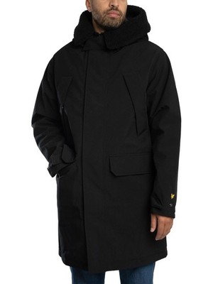 Lyle & Scott Herren Parkajacke für kaltes Wetter, Schwarz