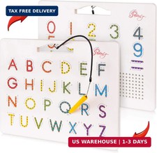 Magnetic Alphabet Tracing Board - Double Sided Letters & Numbers Magnetic Tracin