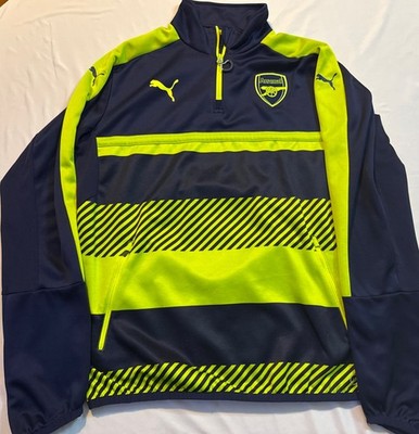 Puma Arsenal Gunners Quarter-Zip Training Top 2016/17 Kit Sz L Premier League