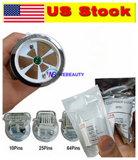 2nd Generation Disposable 10/25/64 Pins Gold Plated Fractional RF Cartridge Face