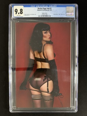 Dynamite Bettie Page v6 #3 CGC 9.8 Rachel Hollon Virgin Photo Cover Variant 2023