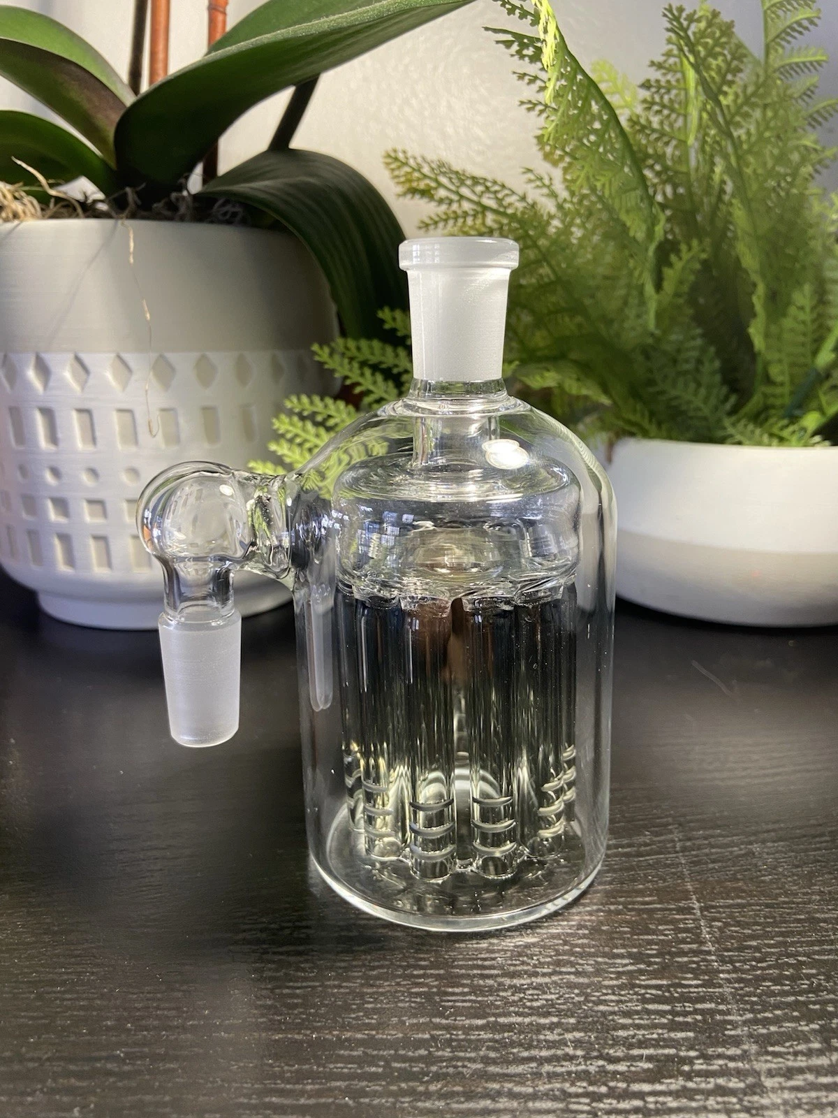 14mm Ash Catcher Glass Filter Water 11 Arm Tree Perc Gray Color 90 Degree