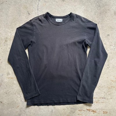 90s Agnès b. homme regular shirt 90s Agnes b Homme Long Sleeve T-Shirt Black Size S Fade Damage | eBay