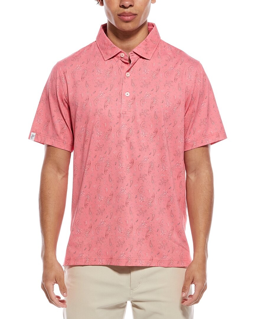 Ashworth Soft Paisley Polo Shirt Mens Pink M 7790₽