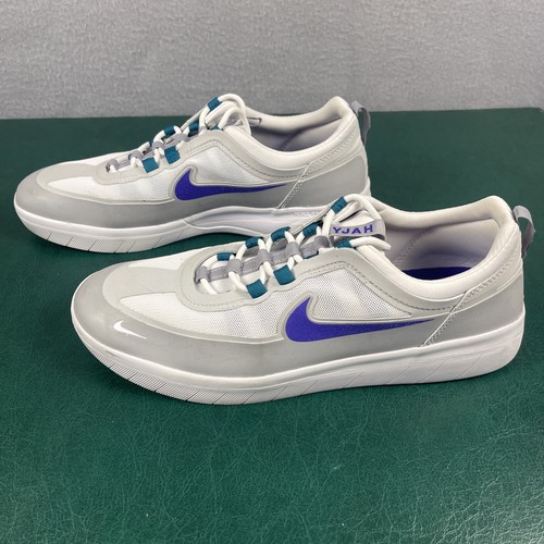 NIKE SB Nyjah Free 2 Skateboarding Shoes Mens 10.5 White Purple Teal Gray - Picture 4 of 7