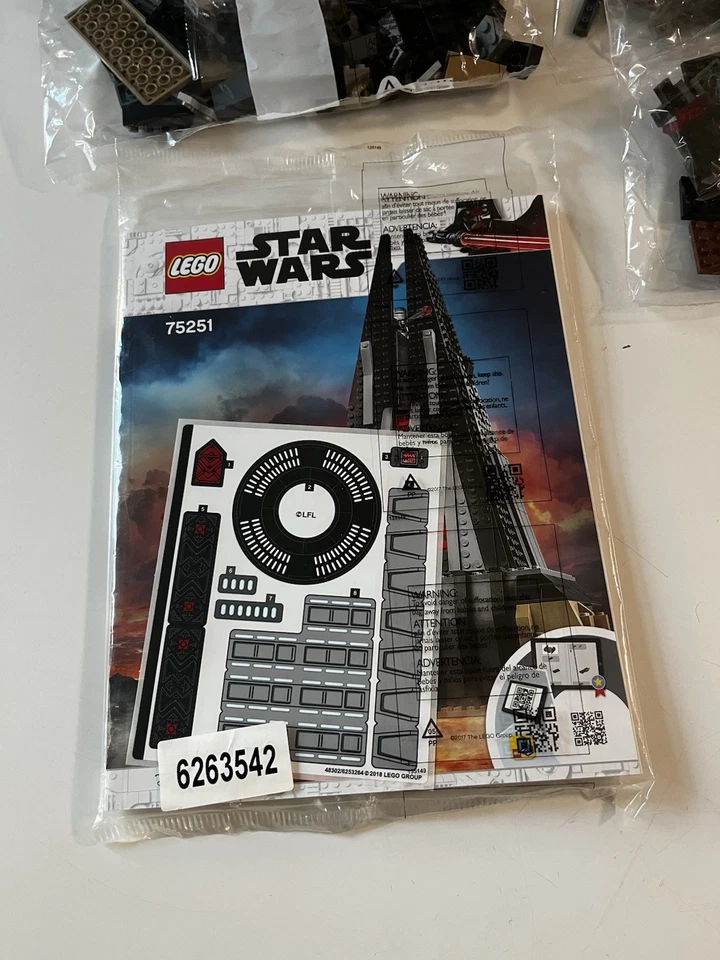 LEGO Star Wars Darth Vader's Castle (75251) New Factory Sealed Bags (No Box) - Image 2 of 4
