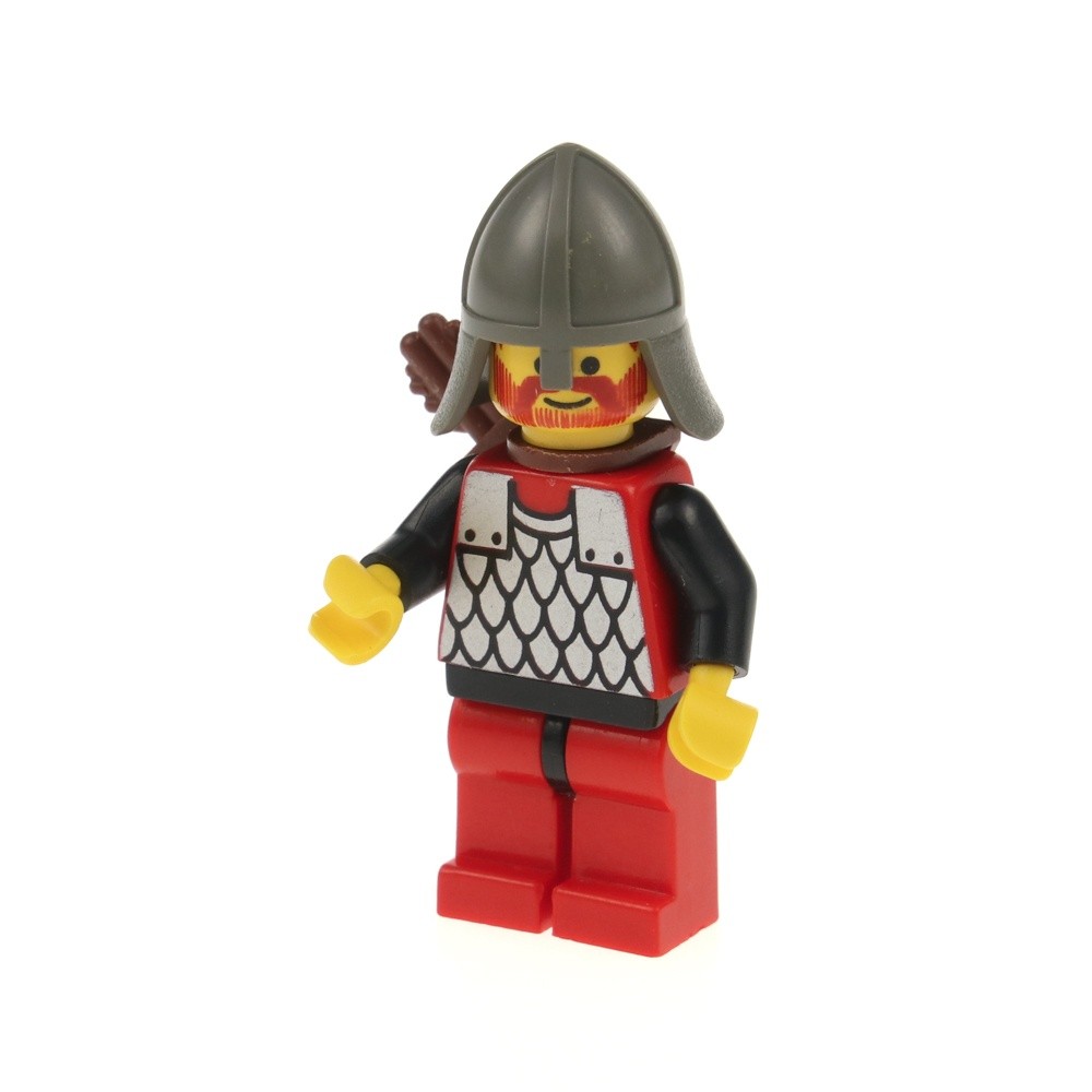 1x LEGO Minifigure Castle Black Knights Chainmail Shirt Helmet Quiver