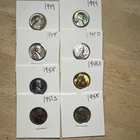 1944-1958 1C Rainbow Toning Lincoln Cents (8ct) Fine to Very Fine